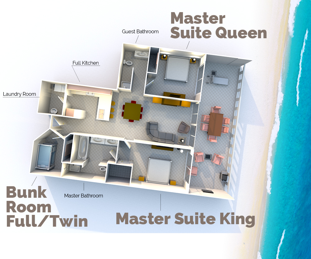  3D image of the condo layout